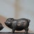 Vintage Pair of Gilt Bronze Pig Figures - Chinese Zodiac Sculptures For Sale In Los Angeles - Image 6 of 9