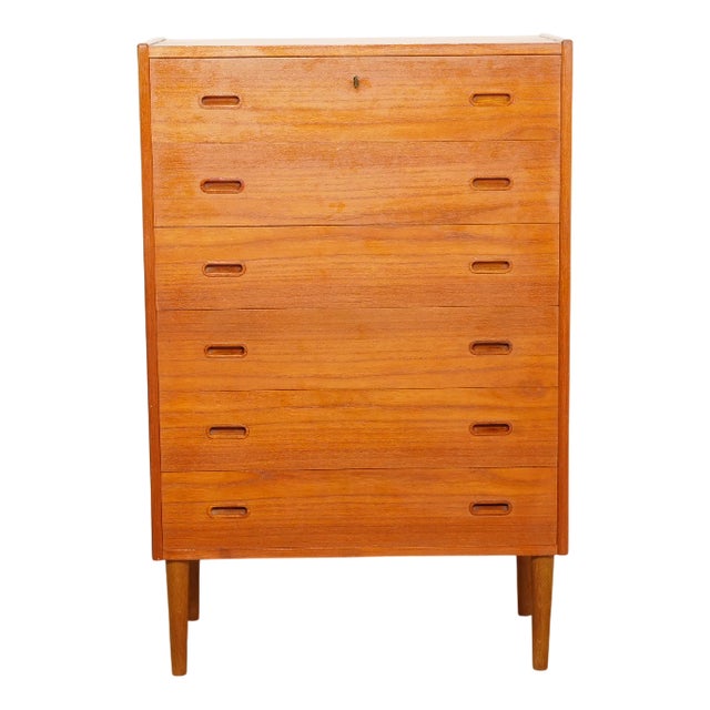 Vintage Danish Teak Chest of Drawers For Sale