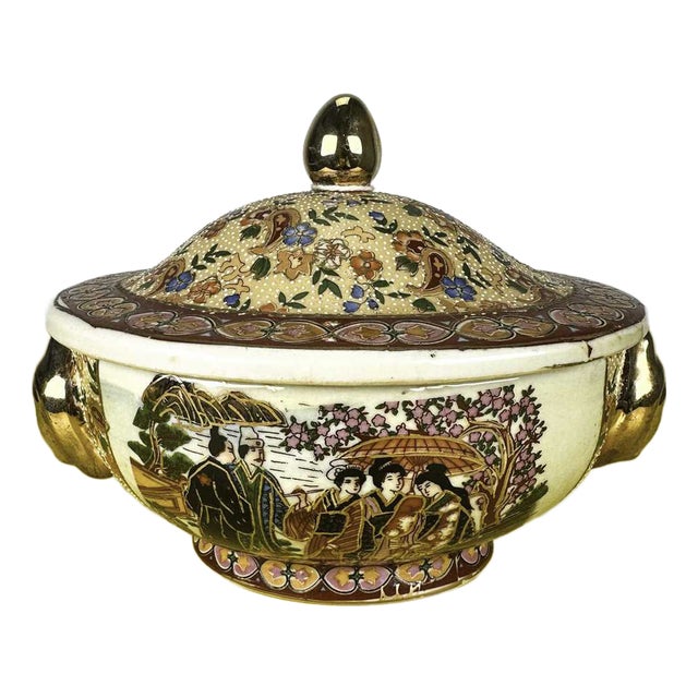 Chinese Royal Satsuma Porcelain Tureen For Sale