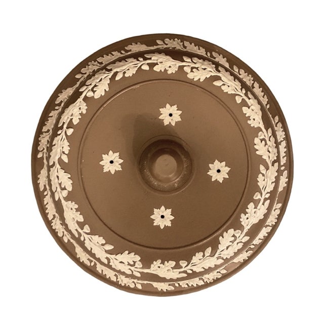Brown Late 19th Century Brown Wedgwood Jasperware Cheese Dome For Sale - Image 8 of 9