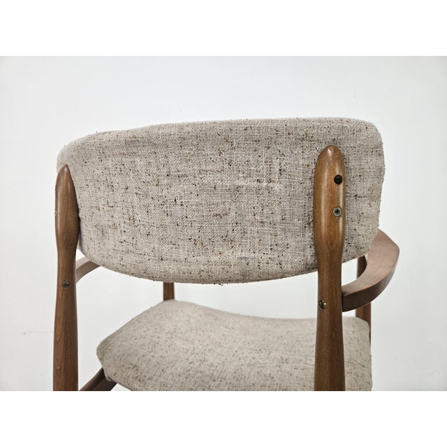 Wood Swedish Armchair in Wood and Fabric, 1970 For Sale - Image 7 of 14