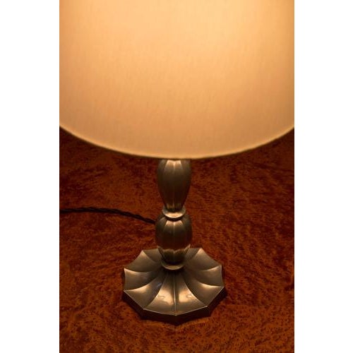 Art Deco Pewter Table Lamp, 1920s For Sale - Image 10 of 13