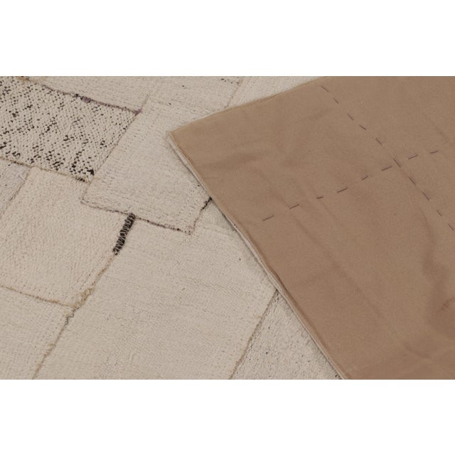 Beige Vintage Turkish Patchwork Runner in Beige and Neutral Design - Rug & Kilim For Sale - Image 8 of 10