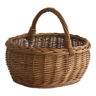 Petite Vintage French Style Market Basket For Sale