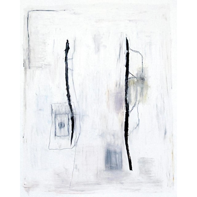 "Mea Culpa #05" Contemporary Original Minimalist Abstract Oil Pastel Drawing For Sale