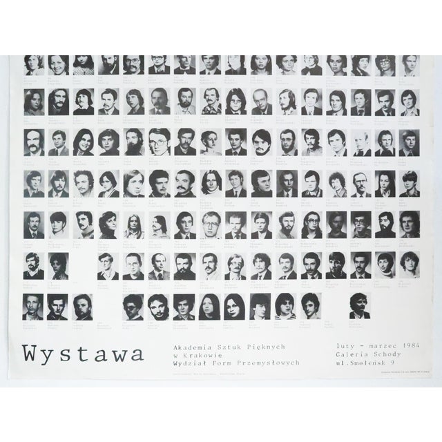 Illustration 1963 Original Exhibition Polish Poster, Absolwenci 1962-1963 (Graduates 1962-63 of the Academy of Fine Arts in Krakow) For Sale - Image 3 of 5