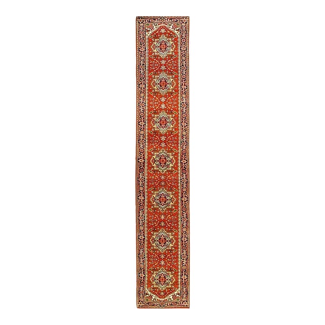 2020s Fine Hand Knotted Serapi Runner For Sale