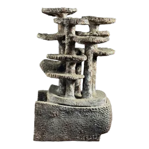 Vintage Large Modernist Mushroom Cluster Clay Sculpture by Margot Kempe (German, 1898-1981), Signed (Ca. 1950)/Brutalist