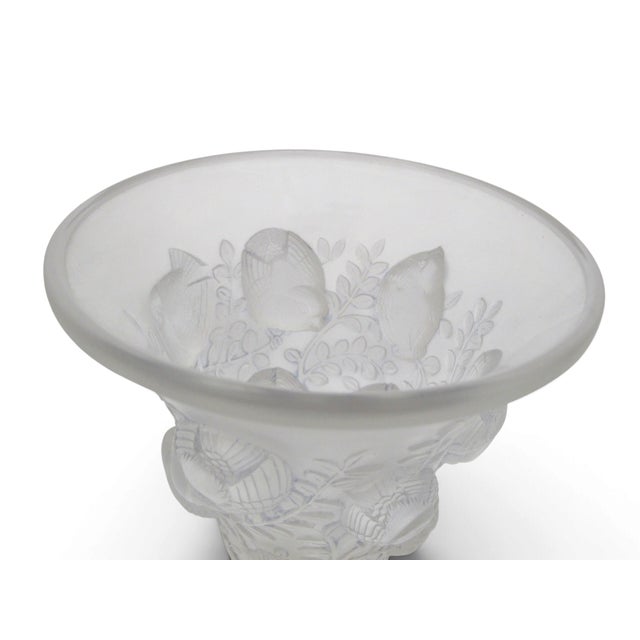 Rene Lalique France St Francois Frosted Crystal Bird Vase For Sale - Image 15 of 18