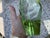 1960s Murano Green Triangular Faceted Art Glass Vase by Bucella Cristalli, 1960s For Sale - Image 5 of 14