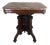 Antique Victorian Marble Top Walnut Center Table With Ebonized Base, Circa 1870 For Sale