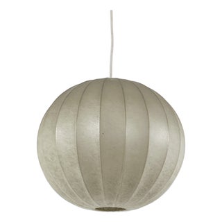 Mid-Century Globe Cocoon Pendant Lamp by Friedel Wauer for Goldkant Leuchten, Germany, 1960s For Sale