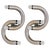 A rare 1970s Italian sconce by Stilux, formed from interlocking arcs of tubular chromed steel. Each sweeping curve holds a...