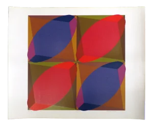 1976 "Finger Print" Abstract Numbered Serigraph by Billy Ray Hastings