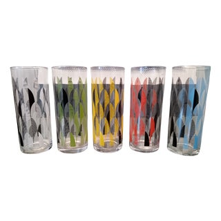 Vintage Glasses, 1960s, Set of 5 For Sale