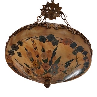 Alabaster Pendant Lamp, 1930s For Sale