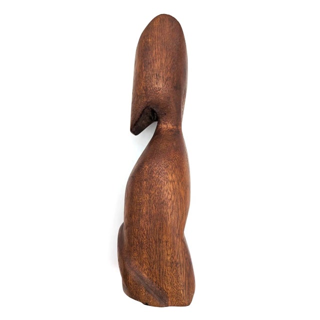 Mid-Century Modern Mid 20th Century Modernist Wood Carved Cat For Sale - Image 3 of 11