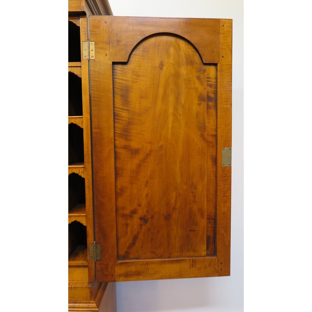 1960s Chippendale Style Tiger Maple Secretary by Kurt Richenburg For Sale In New York - Image 6 of 10