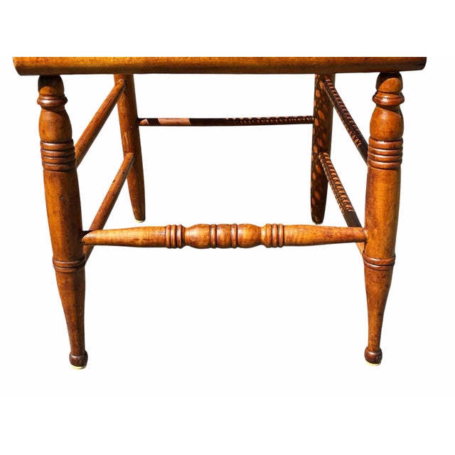 Antique Set of Four Tiger Maple Federal Period Dining Chairs For Sale In Boston - Image 6 of 12