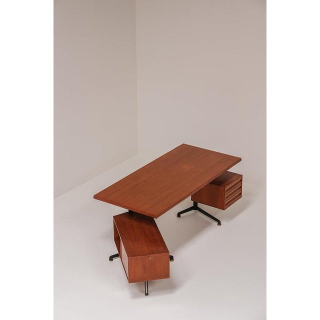 T95 Executive Desk by Osvaldo Borsani for Tecno, Italy, 1956 For Sale - Image 13 of 15
