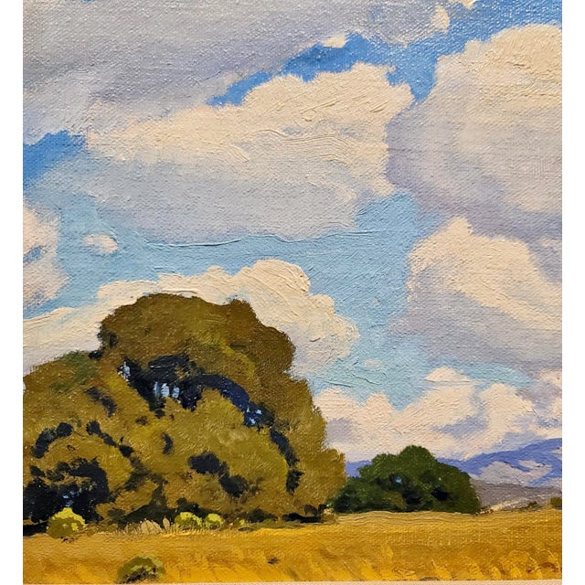 Arthur Hill Gilbert -1930s California Farm Landscape With Oaks -Oil Painting For Sale In Los Angeles - Image 6 of 9