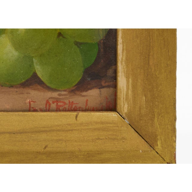 English 1900s Attributed to J O Rattenbury Oil on Board Still Life of Fruit For Sale - Image 3 of 4