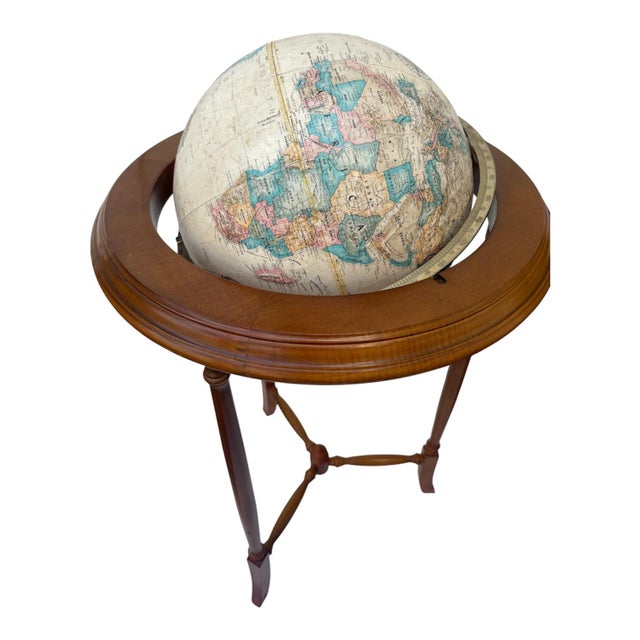 Wood Vintage Replogle Circa "Cold War Era" Floor Globe For Sale - Image 7 of 9