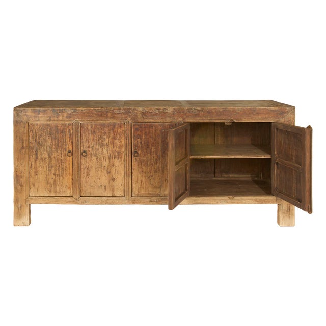 Five Door Server in Reclaimed Elm For Sale - Image 4 of 10