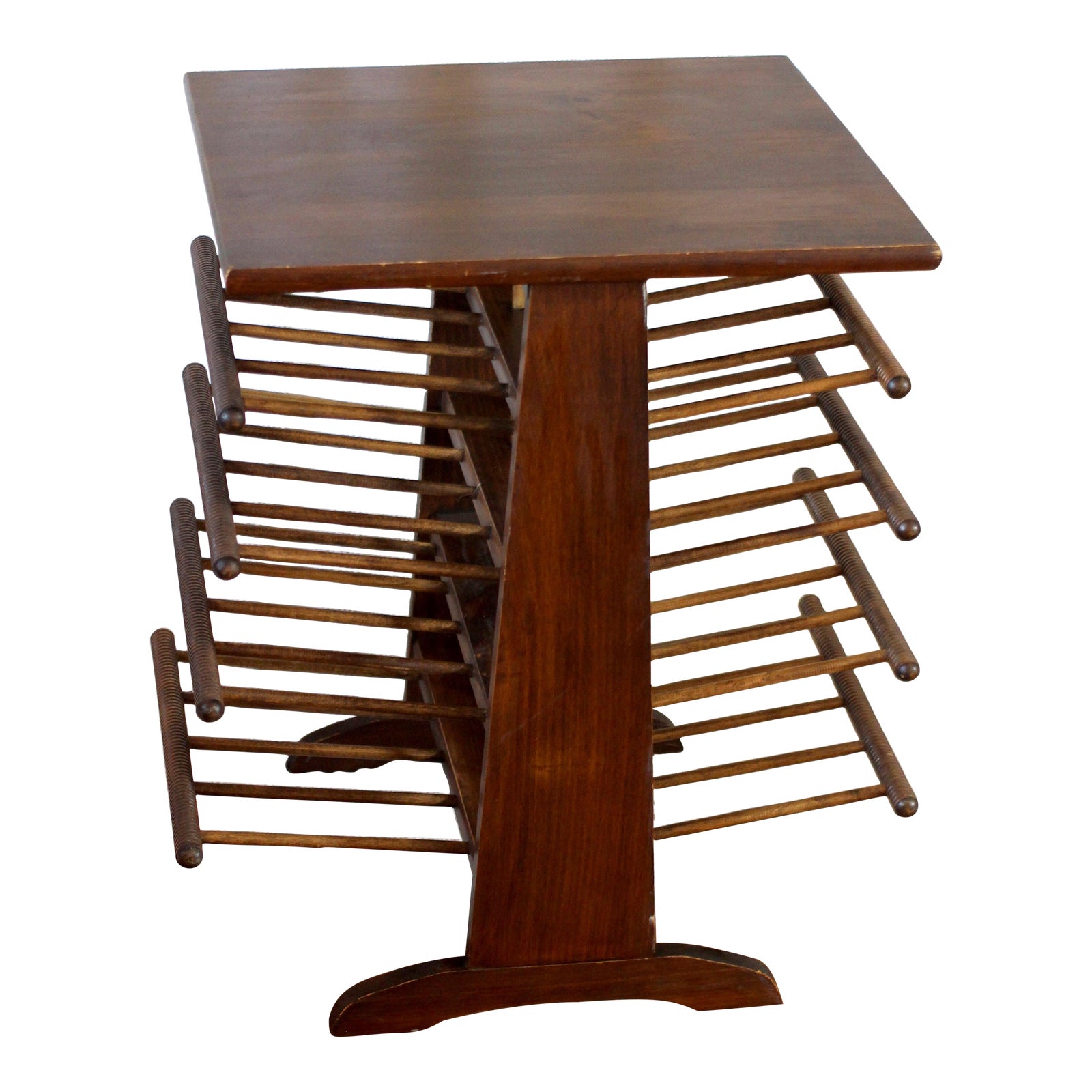 1950s Midcentury Spindle Magazine Rack Table Chairish