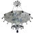 Traditional Vintage Two Tiers Upside Down Umbrella Ceiling Chandelier With Bells, White/ Blue in Arabasic Design Style For Sale - Image 3 of 9