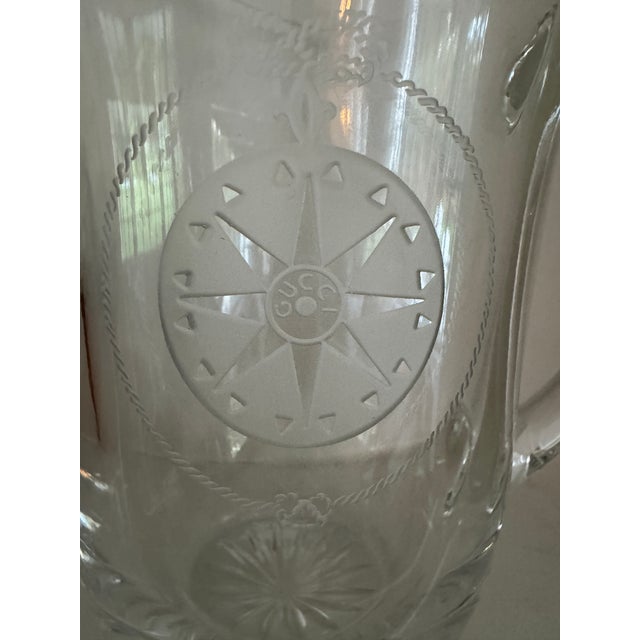 Glass Gucci Nautical Crystal Pitcher For Sale - Image 7 of 7