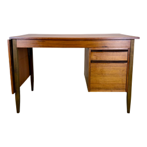 Mid Century Danish Modern Style Teak Drop Leaf Desk Restored