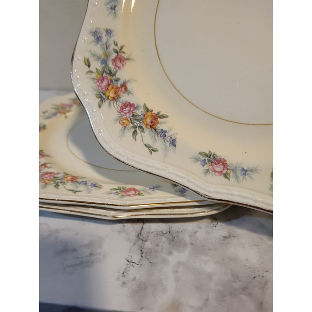 Vintage Homer Laughlin Square Salad Plates "Countess" - Set of 4 For Sale In San Francisco - Image 6 of 10