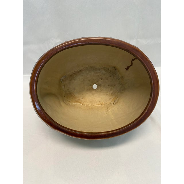 Ceramic 1960s Mid-Century Elephant Planter Cachepot – Folk Art Ceramic Animal Planter For Sale - Image 7 of 12