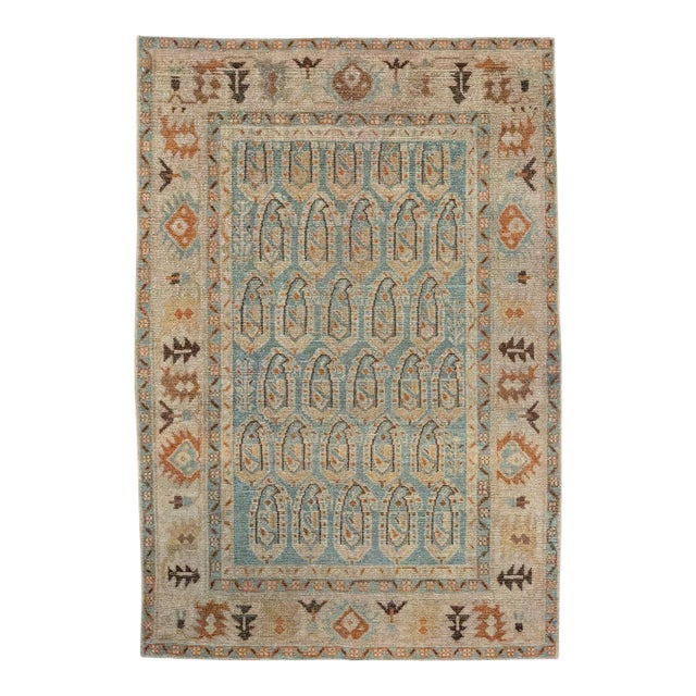 Galerie Shabab Collection Mid-20th Century Persian Malayer Throw Rug For Sale