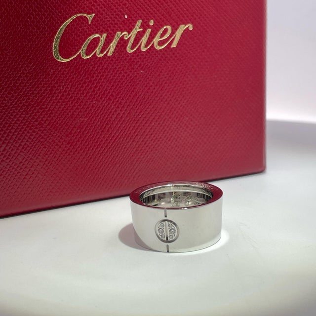 Cartier Love Cone Diamond 18k White Gold Ring, Size 6 For Sale - Image 10 of 11