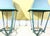 Pair of Solid Verdigris Brass Hanging Lanterns. 14” X 14” X 33” For Sale - Image 13 of 16