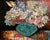 Unknown, Chinese Large Modernist Color Painting Asian Dragon Vase, Flowers Textured Paint For Sale - Image 4 of 11
