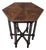 Antique Italian Hexagonal Walnut Side Table with Bobbin Turned Legs, 1890s For Sale