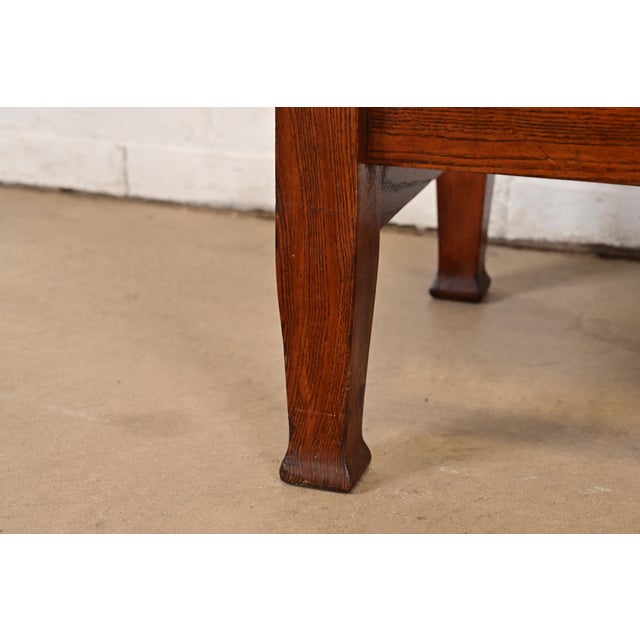 Joseph McHugh Antique Mission Oak Arts & Crafts Desk Chair or Side Chair, Circa 1920s For Sale - Image 9 of 12