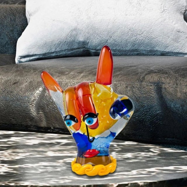 Abstract Handmade Sculpture in Murano Glass from YourMurano For Sale - Image 4 of 7