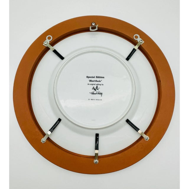 1980s Black Ducks by Richard E. Bishop 1982 Special Ed. Collectible Plate For Sale - Image 5 of 12