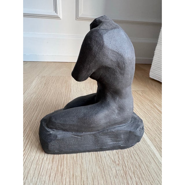 Early 21st Century Signed Hand-Built Ceramic Torso Sculpture | Modernist Studio Work For Sale - Image 5 of 11