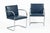 Mid Century Modern Blue Leather Brno Arm Chairs by Mies Van Der Rohe for Knoll, Set of 4 For Sale - Image 9 of 16