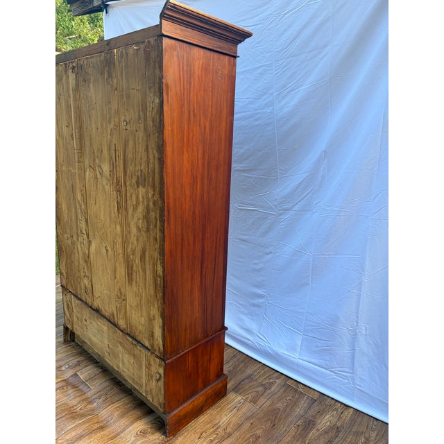 Antique Late 19th Century English Victorian Mirrored Wardrobe Armoire For Sale - Image 9 of 9