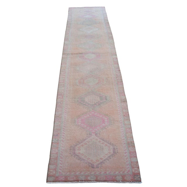 Kurdish Herki Hand-Knotted Distressed Runner Rug Hallway Decor - 2′5″ × 10′11 For Sale - Image 4 of 13