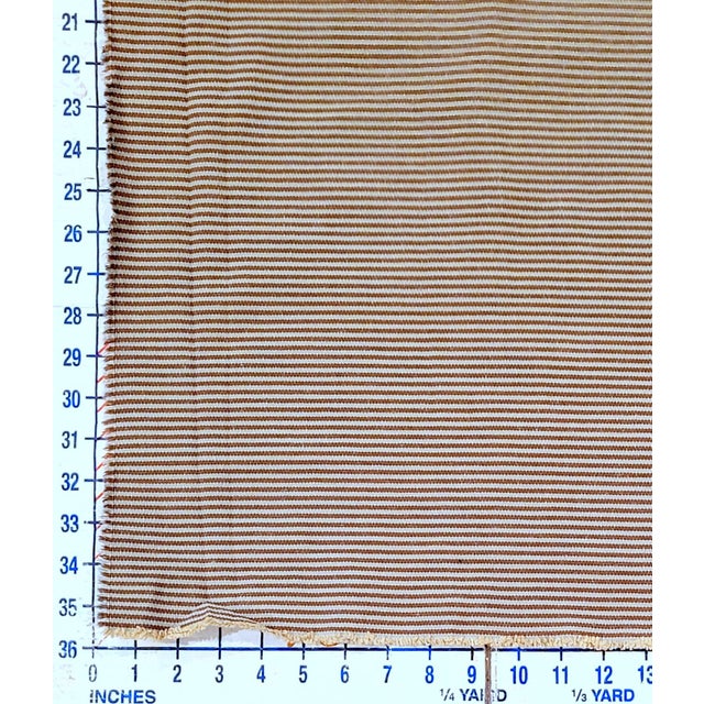 Textile Ralph Lauren "Pinafore" Fog Ticking Stripe Fabric- 4.75 Yards For Sale - Image 7 of 7
