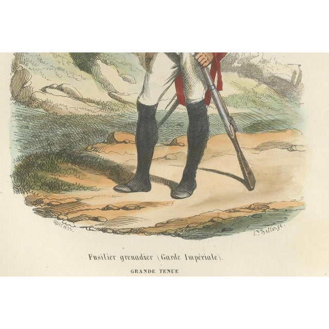 Napoleonic Imperial Guard Grenadiers, 1843, Paper, Set of 2 For Sale - Image 4 of 11