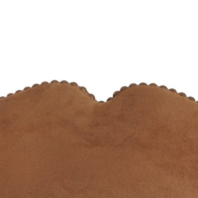 Traditional Transitional Suede With Nailheads Armchairs, Pair Of For Sale - Image 3 of 5