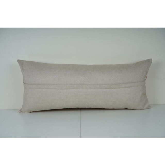 1990s Hand Embroidered Suzani Pillow Cover – Bird & Pomegranate Design, 16'' X 35'' For Sale - Image 5 of 5